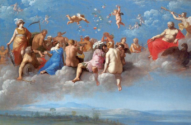 POELENBURGH, Cornelis van The Feast of the Gods Germany oil painting art